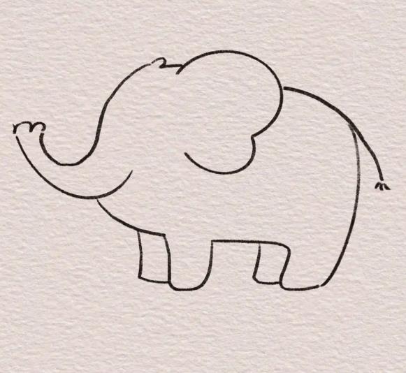 大象简笔画画法步骤一步一步教