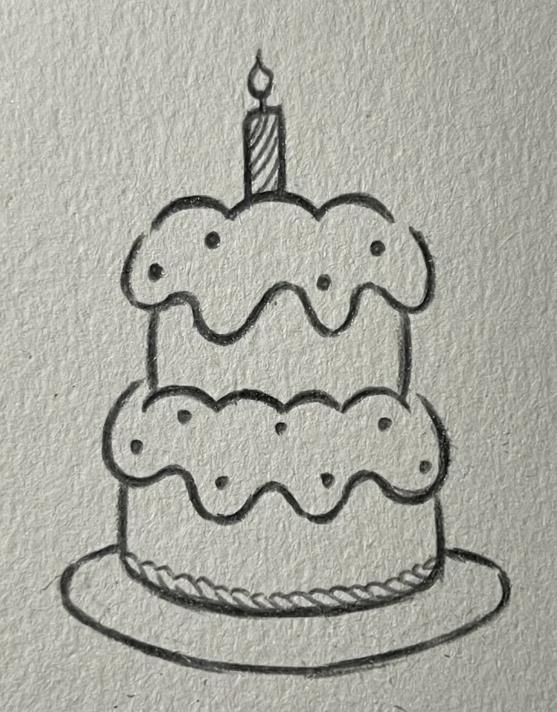 2024画一幅生日快乐的一幅画（简笔画）