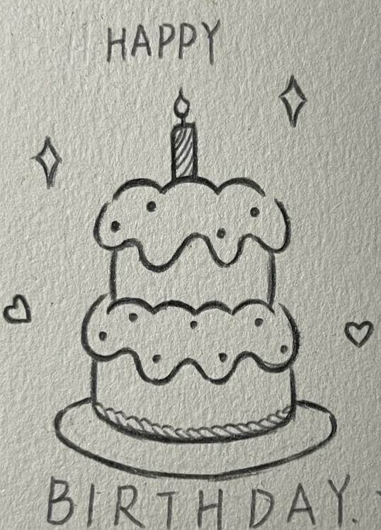 2024画一幅生日快乐的一幅画（简笔画）