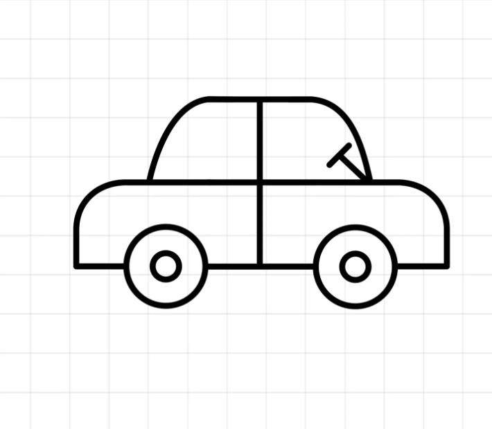 儿童简笔画汽车的画法 如何画一辆小轿车简笔画