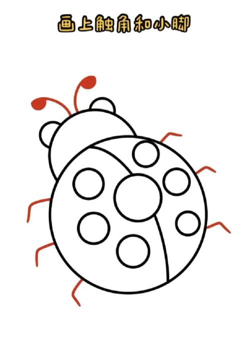 1-3岁宝宝画画七星虫简笔画图片