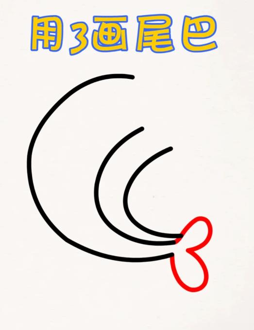 儿童简笔画小动物（海豚绘画教程图片）