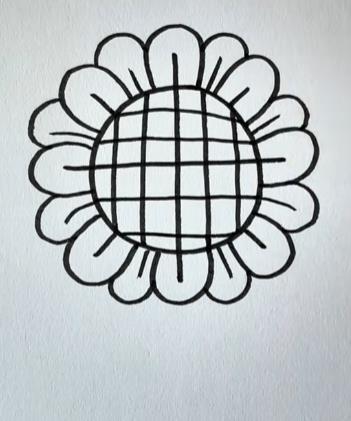 画向日葵的简单画法加涂色教程