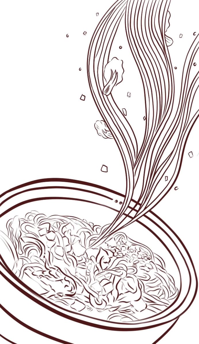 一碗米线的简笔画怎么画 米线是怎么简单又好画