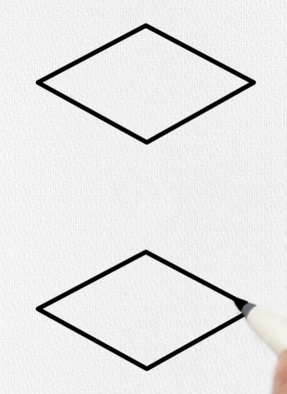 小学生长方体的简易画法步骤图片