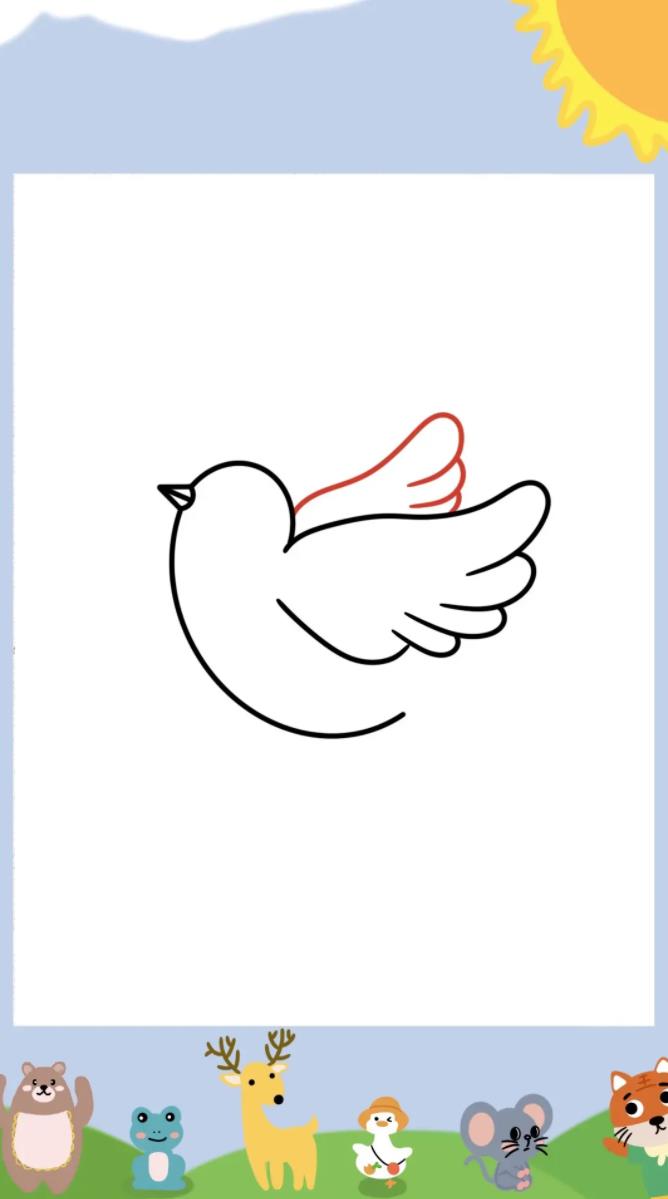 鸽子简笔画正在飞教程方法 和平鸽怎么画简单又好看