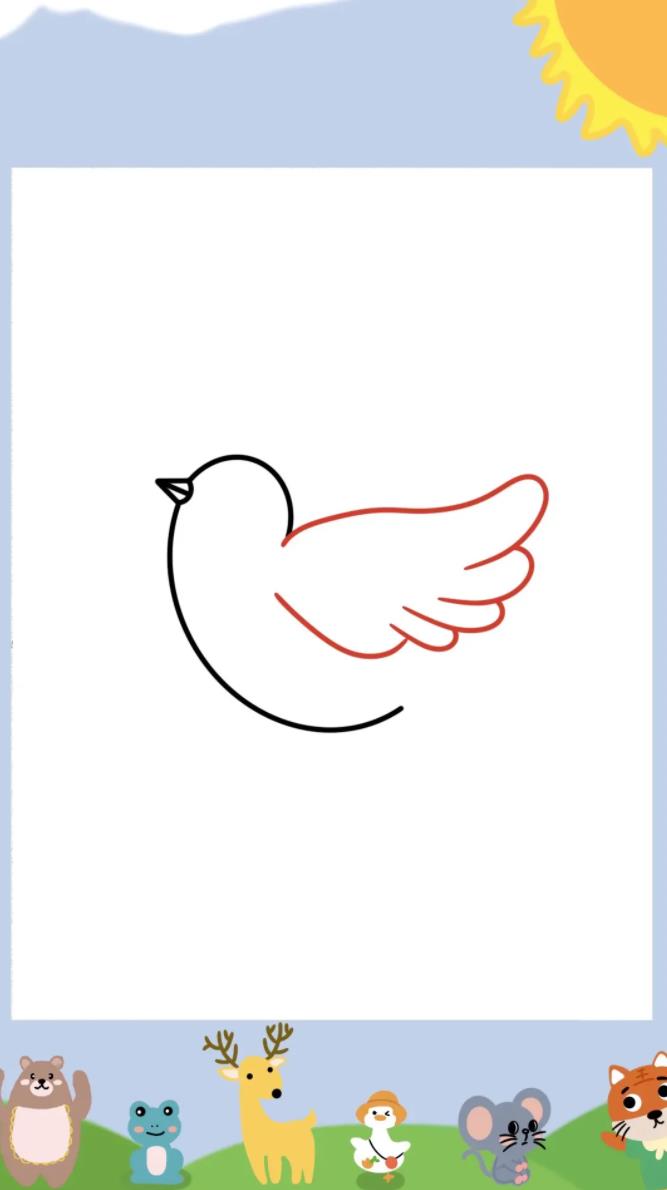 鸽子简笔画正在飞教程方法 和平鸽怎么画简单又好看