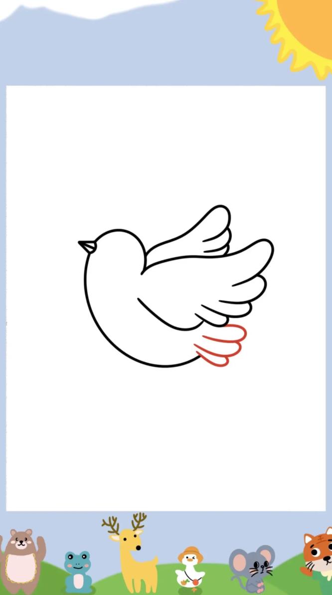 鸽子简笔画正在飞教程方法 和平鸽怎么画简单又好看