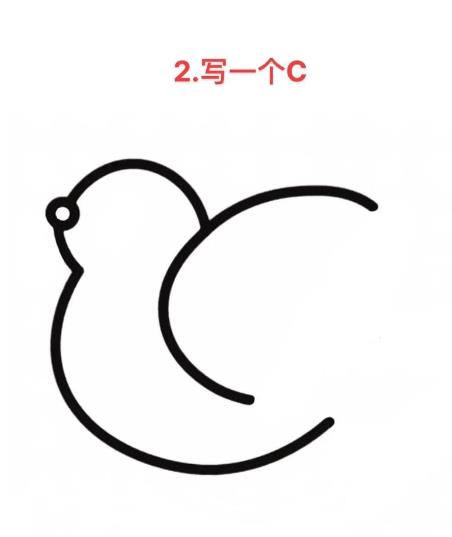 飞翔鸽子简笔画画法步骤（简单版）