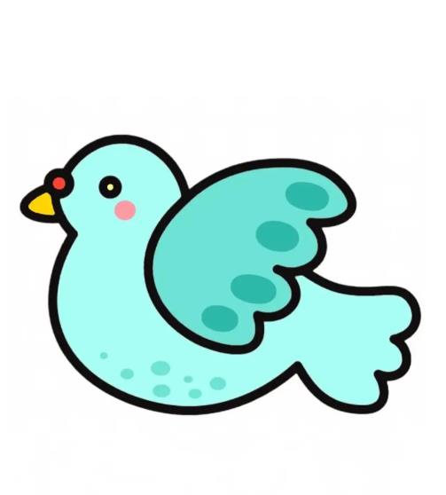 飞翔鸽子简笔画画法步骤（简单版）
