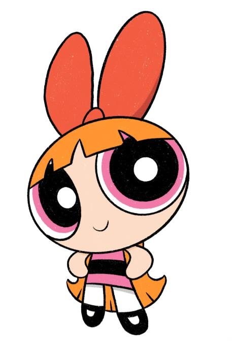 卡通人物简笔画全身画彩色版图片