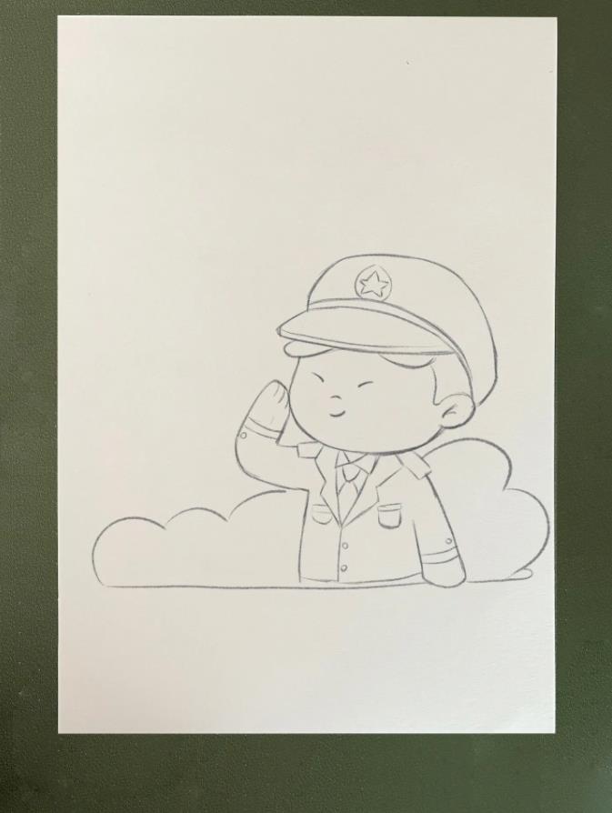 小学生升国旗简笔画怎么画 7一9岁儿童画升国旗图片教程