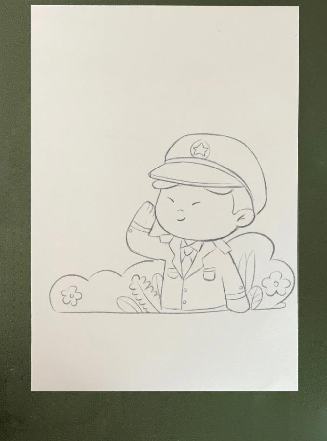 小学生升国旗简笔画怎么画 7一9岁儿童画升国旗图片教程