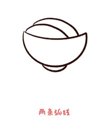 一碗面条简笔画简单又好看(儿童版教程)
