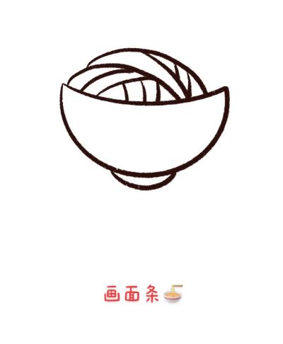 一碗面条简笔画简单又好看(儿童版教程)