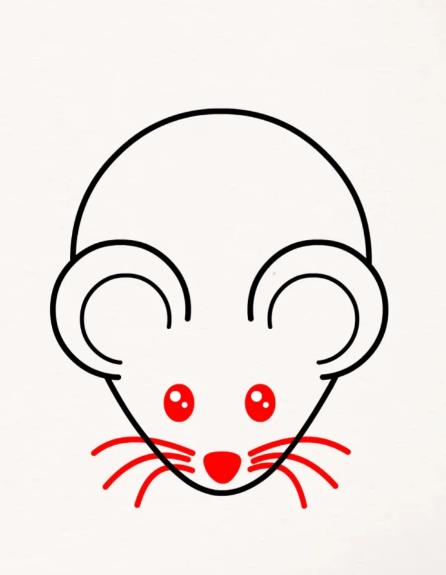 小老鼠简笔画怎么画可爱步骤分享