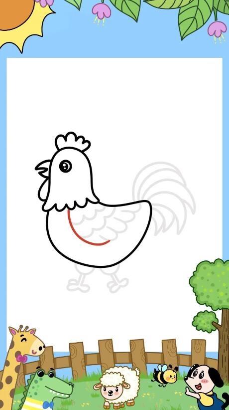 大公鸡简笔画画法步骤 大公鸡怎么画简笔画