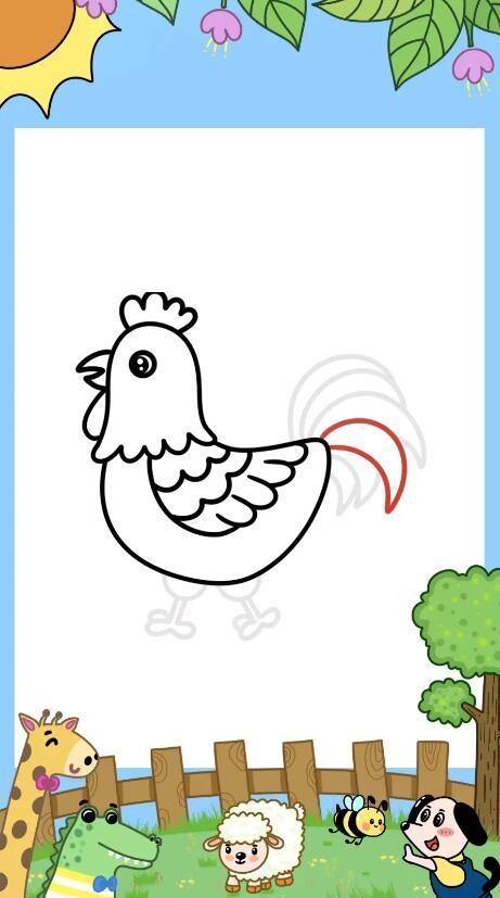 大公鸡简笔画画法步骤 大公鸡怎么画简笔画