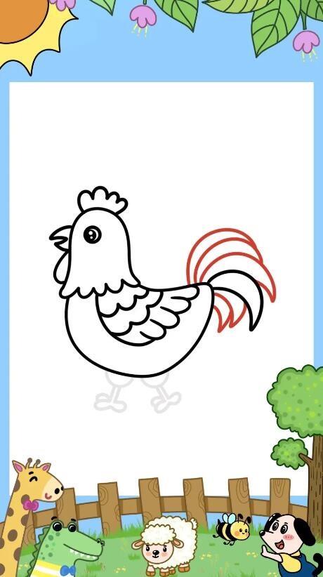 大公鸡简笔画画法步骤 大公鸡怎么画简笔画