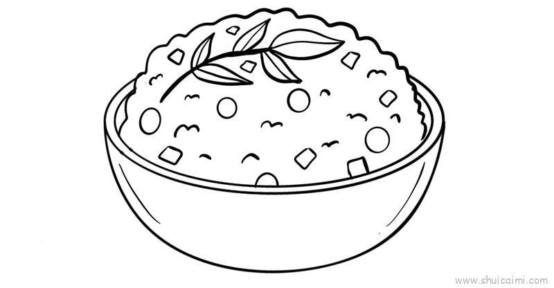 米饭儿童画怎么画 米饭简笔画画法