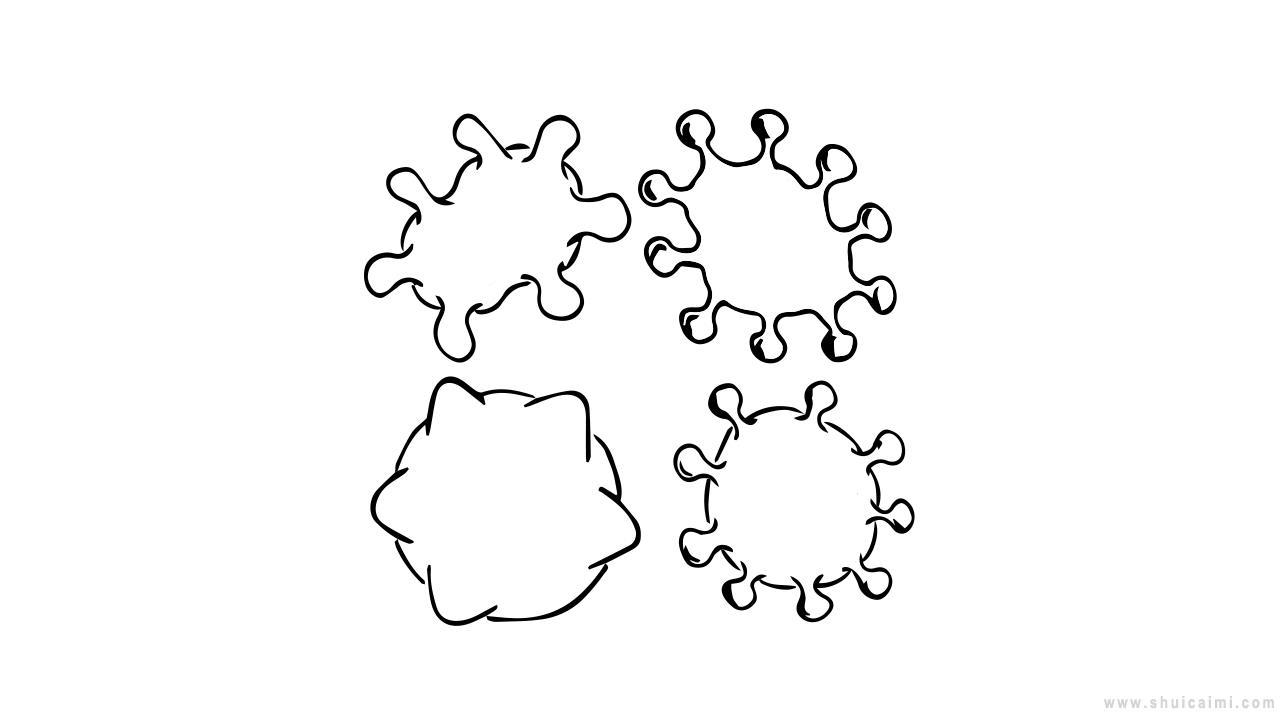 病毒简笔画怎么画 病毒简笔画图片