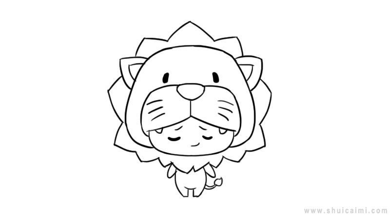 十二星座q版萌图狮子座简笔画怎么画 十二星座q版萌图狮子座简笔画简单又好看