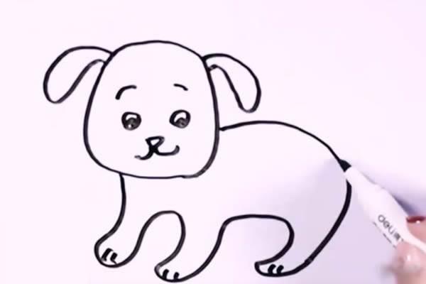 中国什么狗简笔画 中国画狗怎么画