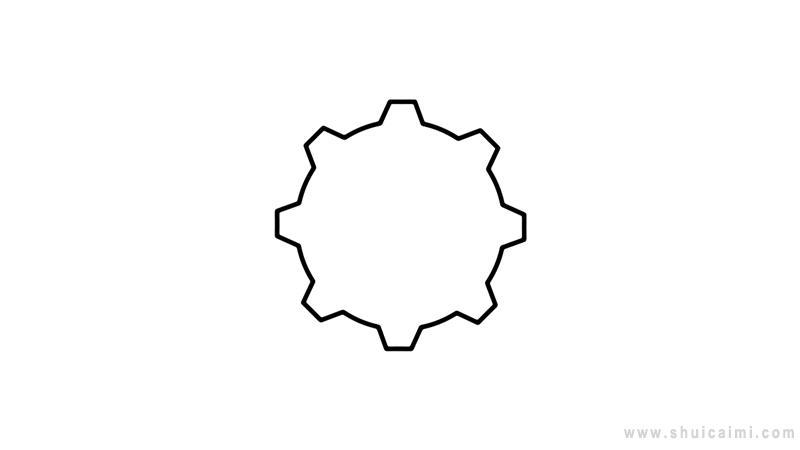 齿轮简笔画怎么画 齿轮简笔画简单