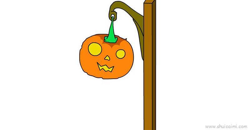 南瓜路灯儿童画怎么画 南瓜路灯简笔画简单又好看