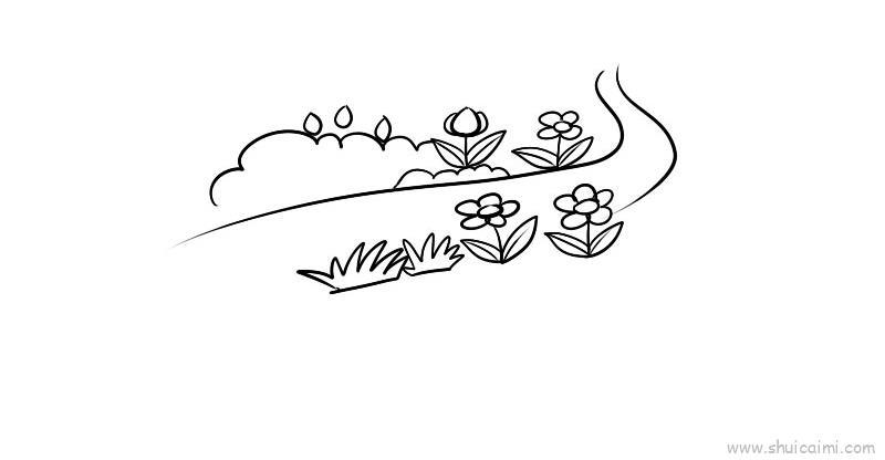 开满鲜花儿童画怎么画 开满鲜花简笔画好看