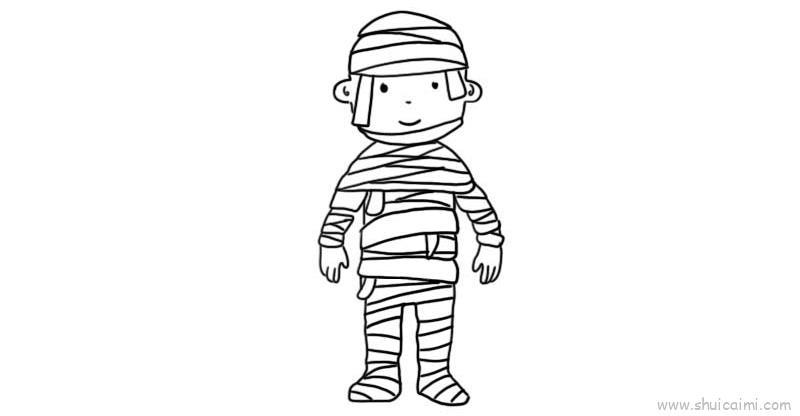 木乃伊儿童画怎么画 木乃伊简笔画好看