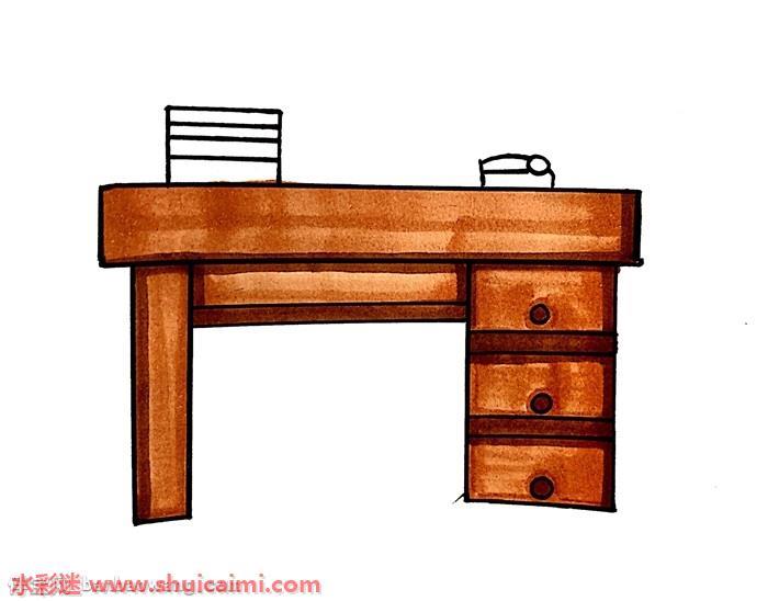 桌子怎么画 桌子简笔画步骤图