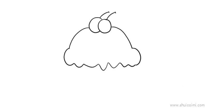 小蛋糕儿童画怎么画 小蛋糕简笔画步骤