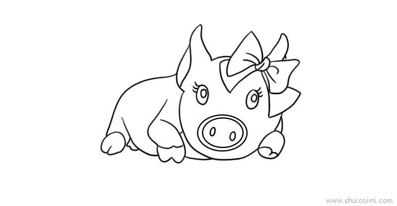 小香猪儿童画怎么画 小香猪简笔画顺序