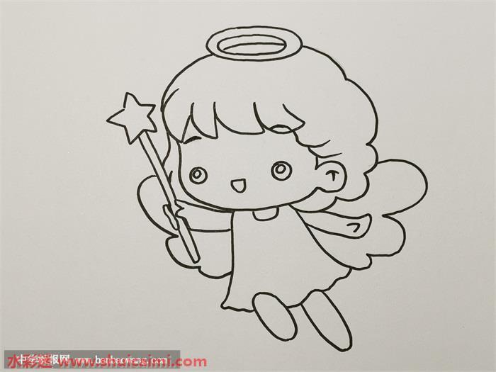 带翅膀小天使怎么画 带翅膀小天使简笔画简单彩色