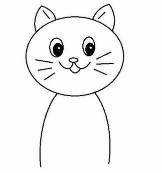 简笔画猫 简笔画猫的画法最简单