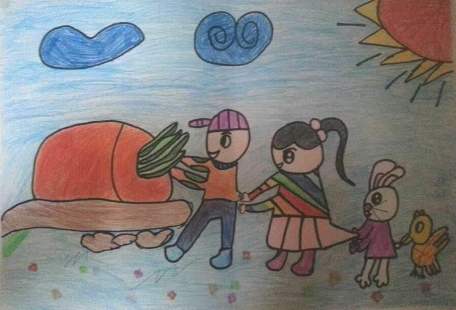 拔萝卜简笔画 拔萝卜简笔画场景图