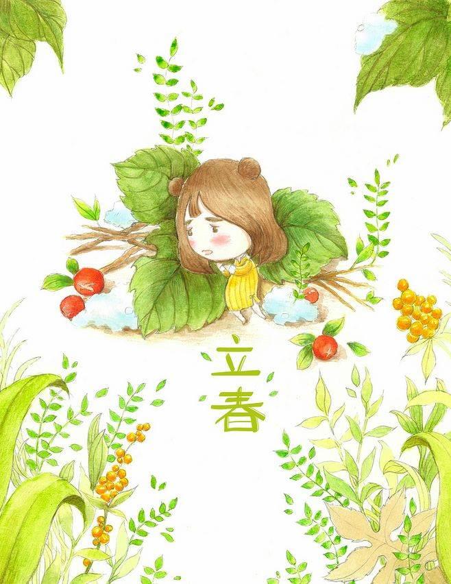 立春可爱简笔画插图 立春简笔画简单又漂亮