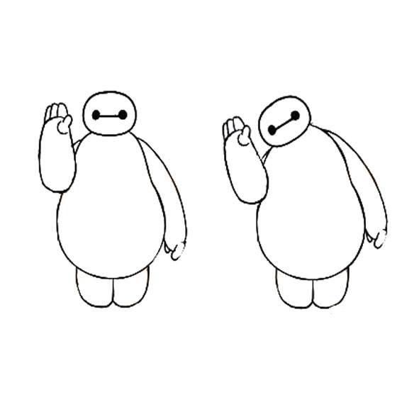 大白的简笔画 医护大白的简笔画