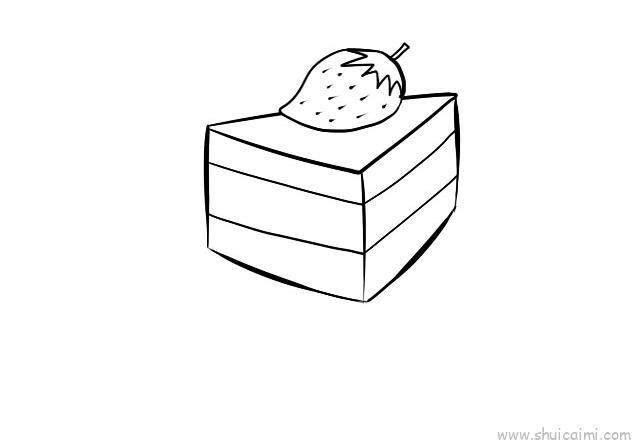 蛋糕儿童画怎么画 蛋糕简笔画图片