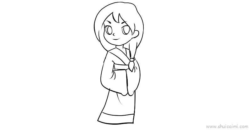 古代美女儿童画怎么画 古代美女简笔画好看