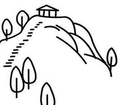 山水简笔画 山水简笔画简单又漂亮