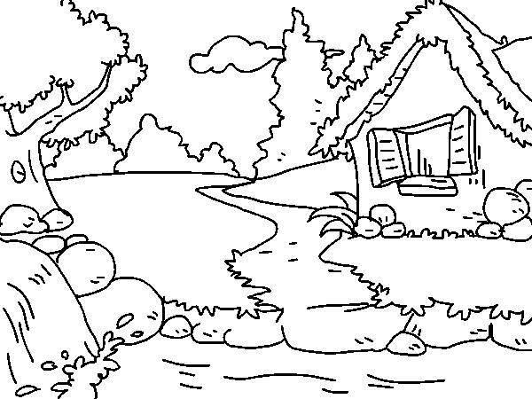 风景简笔画图片大全 风景简笔画图片大全带颜色