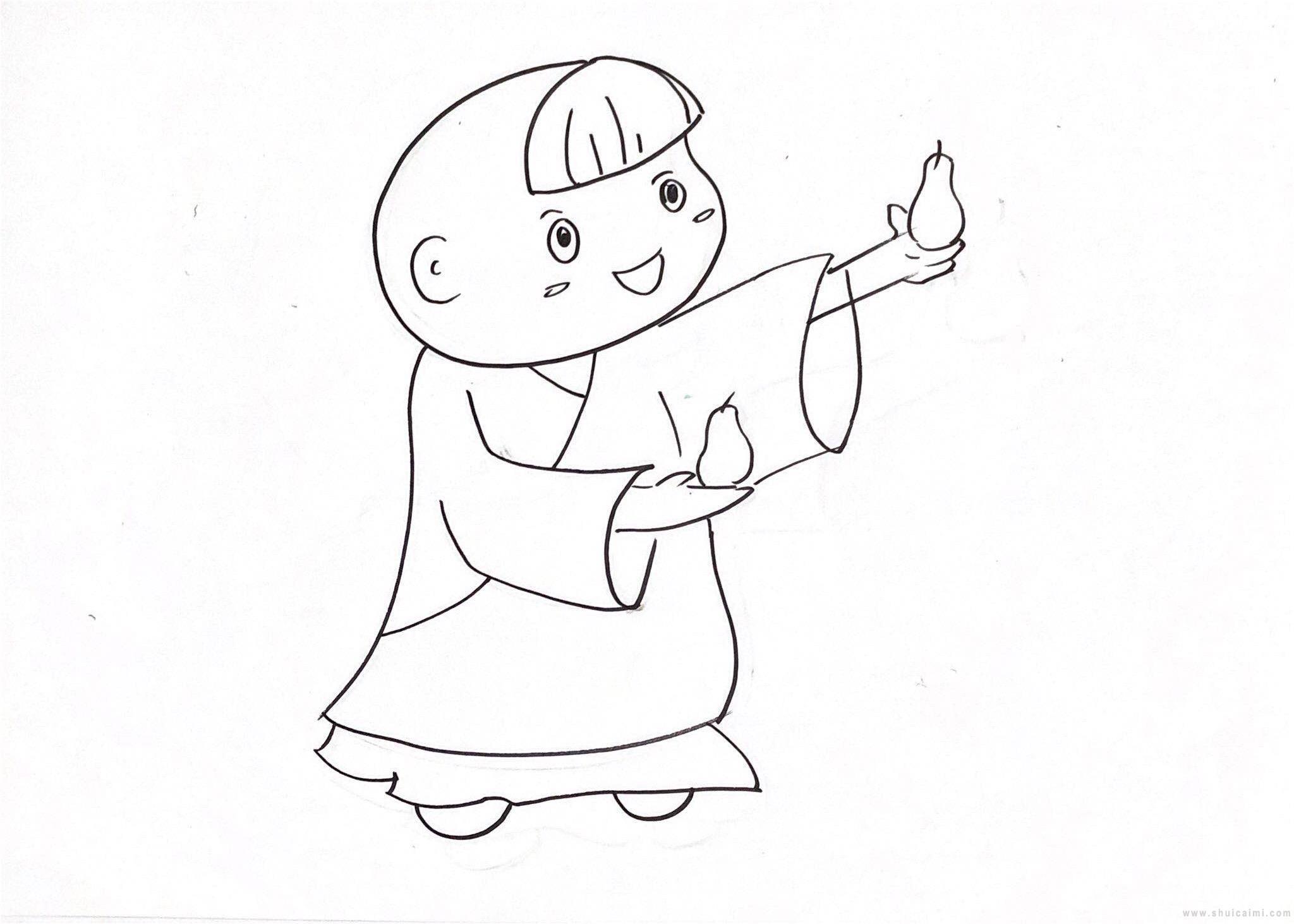 孔融让梨简笔画怎么画 孔融让梨简笔画好看