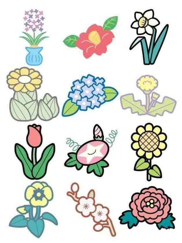植物简笔画图片大全带颜色 植物简笔画图片大全