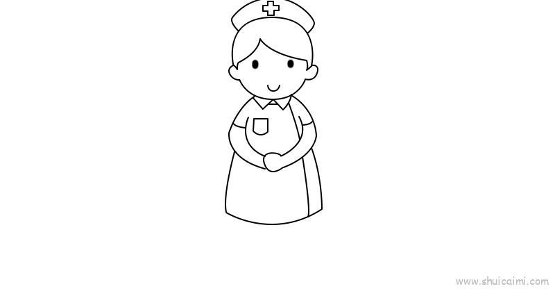 粉色护士儿童画怎么画 粉色护士简笔画画法