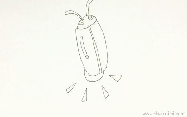 萤火虫儿童画怎么画 萤火虫简笔画图片