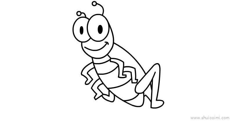 蚂蚱儿童画怎么画 蚂蚱简笔画步骤