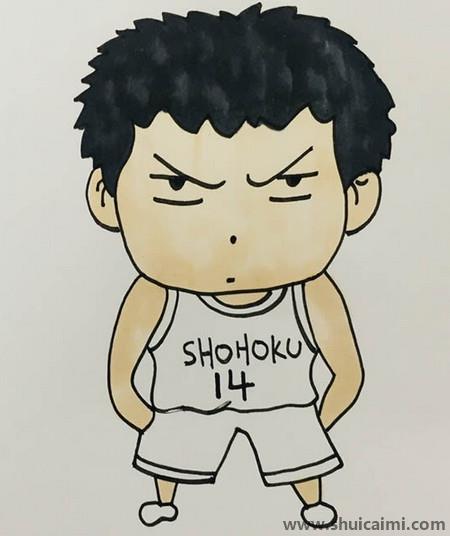 三井寿卡通简笔画步骤教学