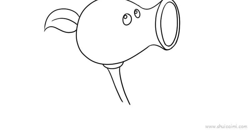 火焰豌豆射手儿童画怎么画 火焰豌豆射手简笔画简单